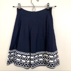 Francesca’s Navy and White Skirt
